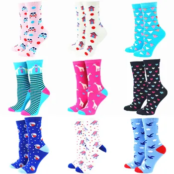 

9 Pairs Funny Happy Women Socks Pack