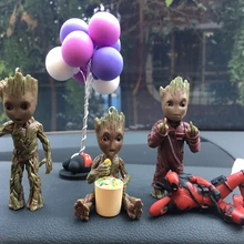 Автомобильные украшения Мстители Грут индивидуальное украшение автомобиля Грут модель аниме мини кукла автомобиль Интерьер Voiture аксессуары Coche