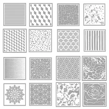 

Altenew Irregular Figure Flowers Dots Horizontal Line Plastic Stencil DIY Scrapbook Crafts Card Album Make New Drawing Sheet 10
