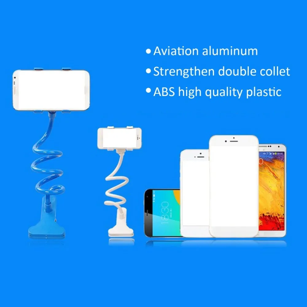 mobile stand Universal Lazy Mobile Phone Holder Flexible Arm Clip Desktop Cell Phone Bracket Desk Phone Clip Holder Fast Delivery charging stand for phone