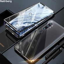 Магнитный чехол для Xiao mi Note 10 Pro, металлический чехол 360 с двойным закаленным стеклом, Жесткий Чехол для Xiaomi mi CC9 CC 9 Pro, чехол