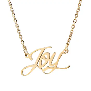 

Men Women Stainless Steel Name Necklace Personalise Gold Color Chains Customized Necklace For Birthday Engagement Gift