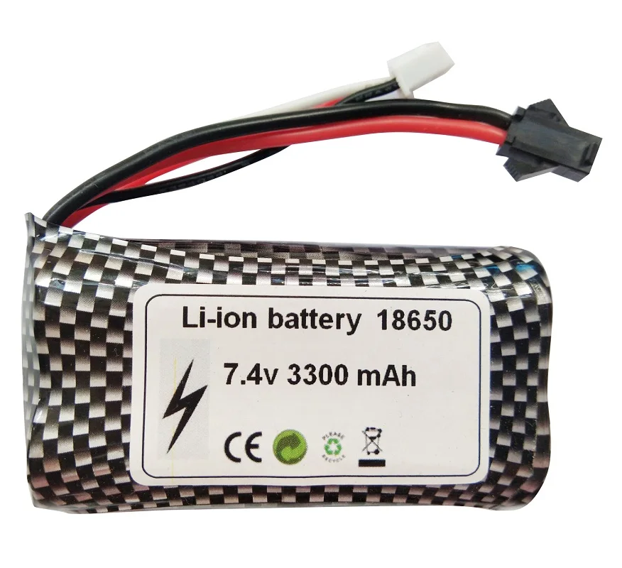 HS USB Charging Cable 7.4V 2S Li-ion Battery Charger for 18301 18302 18311  18312 1/18 RC Car Parts 