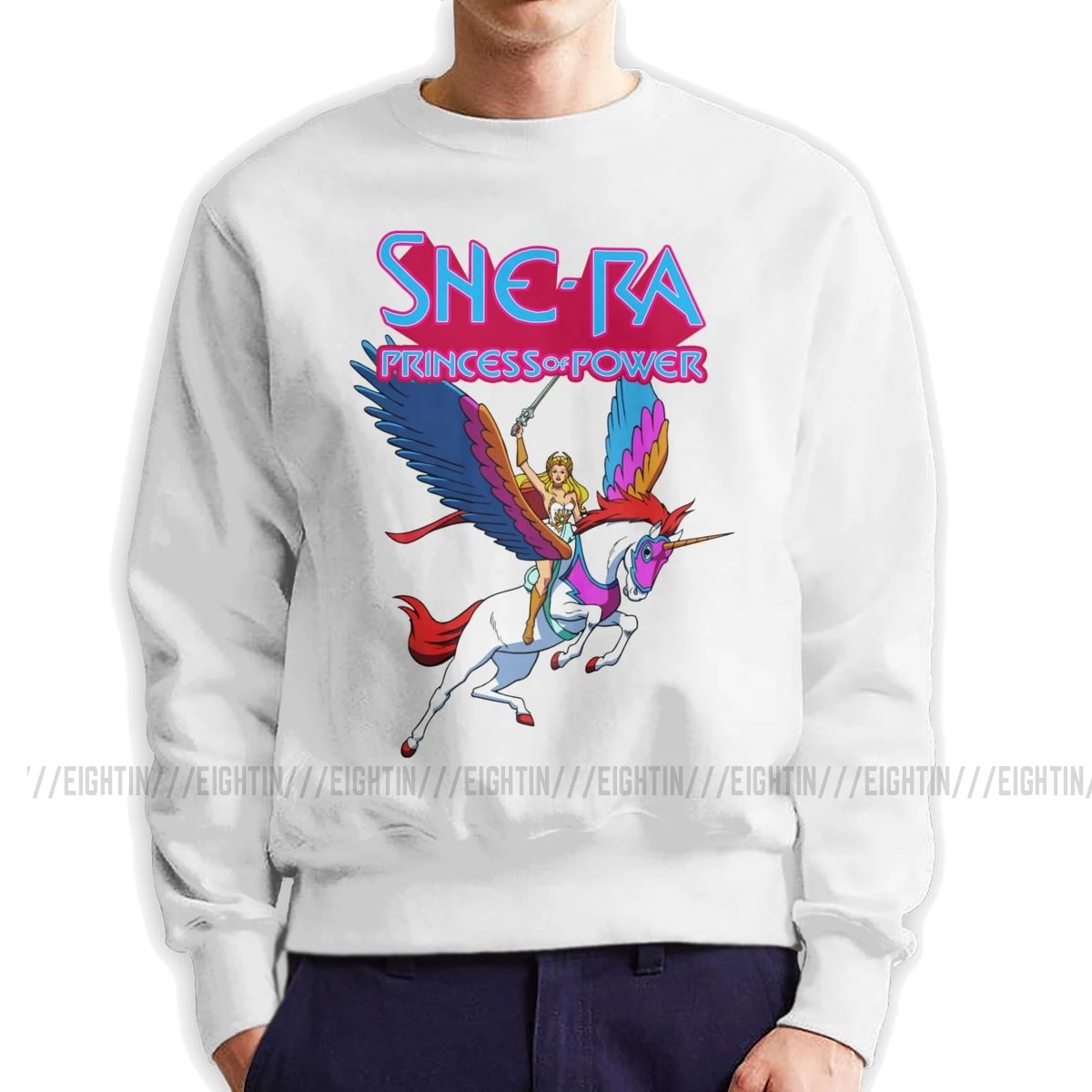 She-Ra Princess Of power мужские пуловеры из хлопка, безумные толстовки, топы He-Man и the Masters of the Universe, Новое поступление, худи - Цвет: Белый