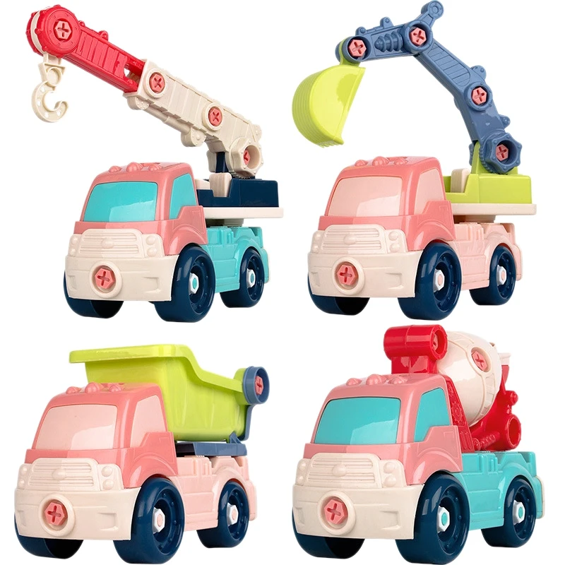 

Kids Mini Cartoon DIY Assemble Truck Take Apart Car Vehicle Toy Set with Screwdriver Tool Gifts