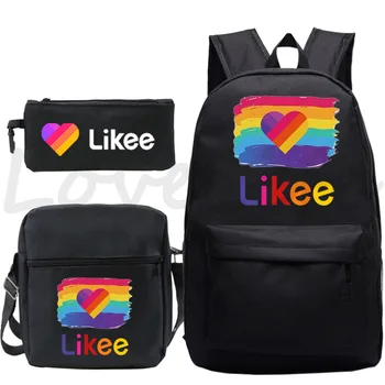

Likee Video App Backpack for Boys Print Pattern Backpack Children's Daily Backpack Teenage Boys Girls School Bag Travel Backpack