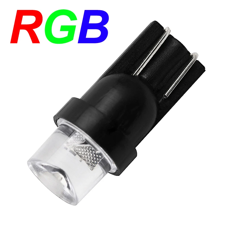 RGB 10x T10 Автомобильный светодиодный 194 168 SMD W5W клиновидный боковой светильник автомобильный внешний габаритный фонарь лампочки приборной панели и RGB 12V - Испускаемый цвет: RGB