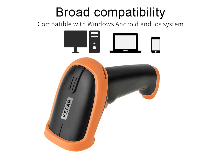 Automático sem Fio Scanner de Código de Barras Leitor de Código de Barras Kefar Usb Suporte Supermercado Pos Terminal Loja Varejo 2d qr Pdf417 2.4g - Imagem 6