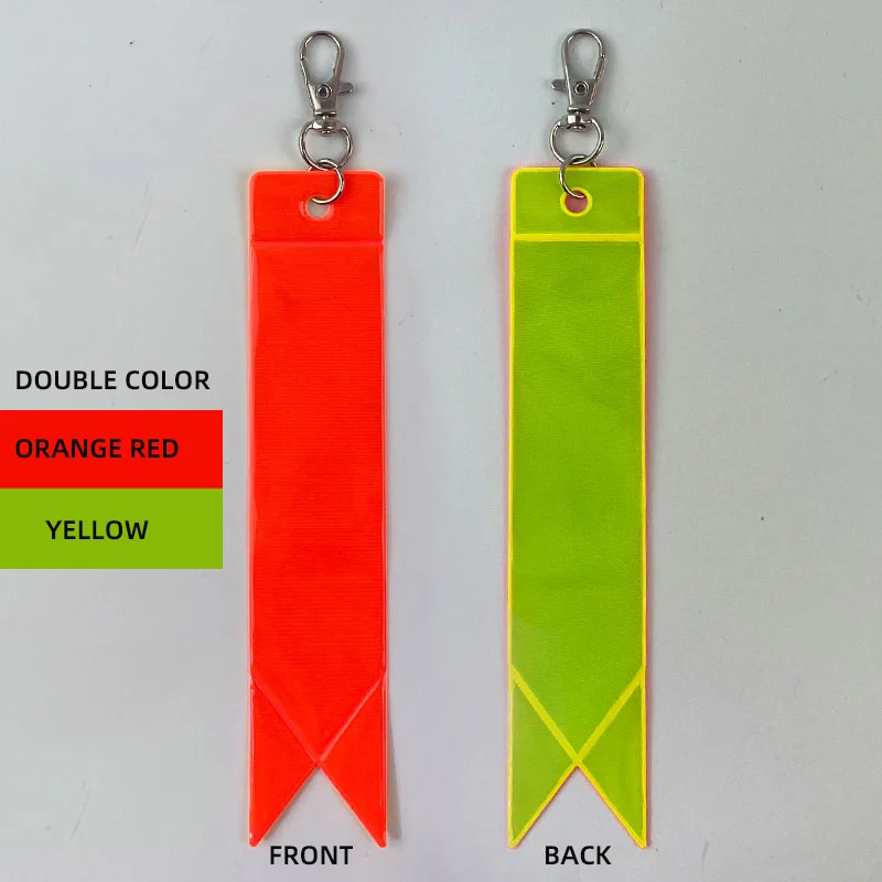 New MEILITE 500 candle lights Streamer Reflective Keychains Safety protection bag pendant  key ings For traffic safety use