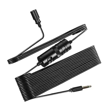 

Clip On 3.5mm Audio Lavalier Collar Condenser Microphone Camera Recording Mic for iPhone Android Smartphone/iPad/DSLR