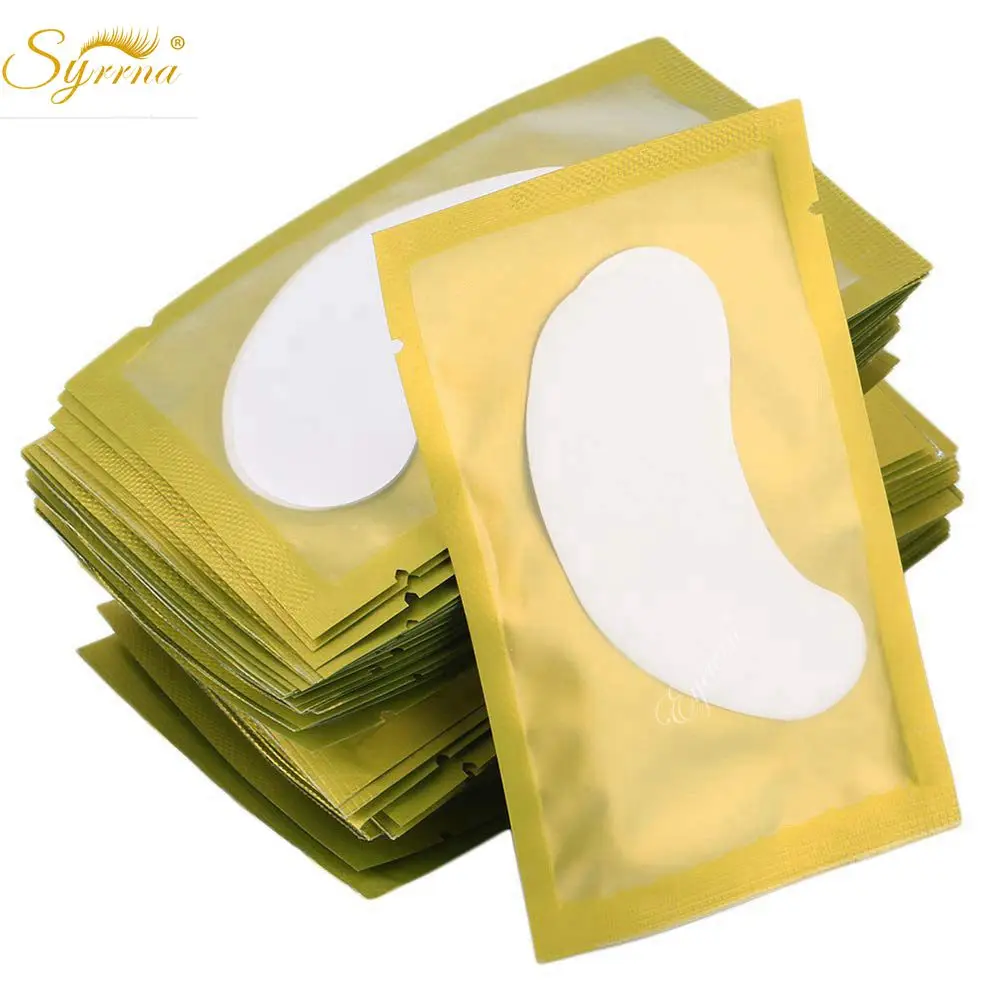 

Syrrna 100 Pairs Eyelashes Patches for Hydrogel EyePads Eyelash Extension Paper Stickers Lint Free Under Eye Pads Makeup Tools