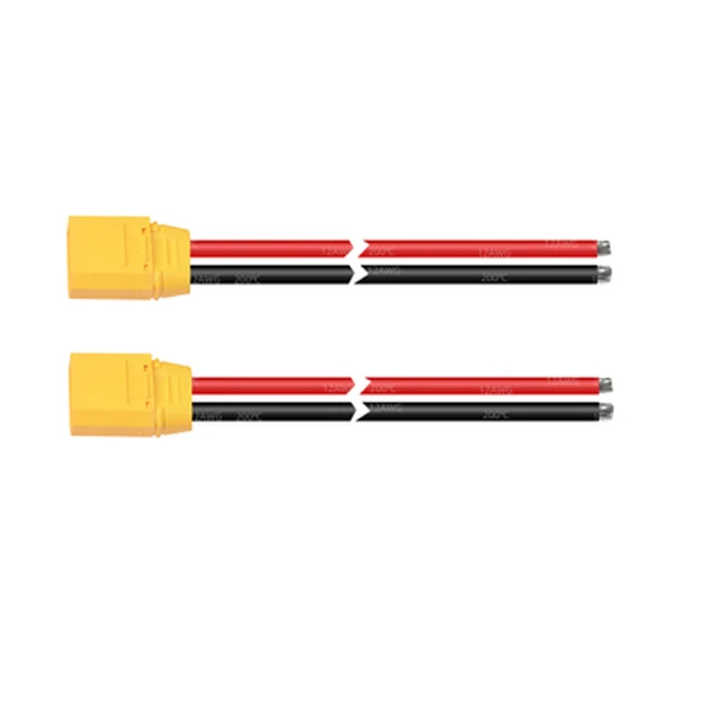 XT90H-M yellow male 12AWG silicone wire 10cm
