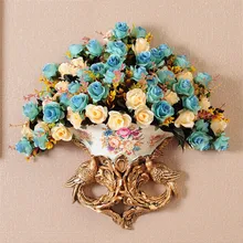 Европейские, полимерные настенные Висячие вазы имитация цветочной композиции кулон для дома гостиной ТВ диван фон украшения стены ремесла