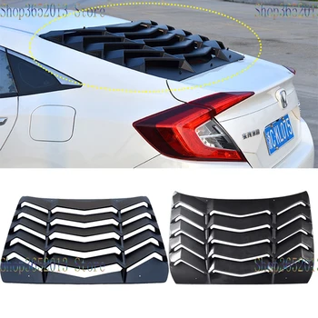

For Honda Civic 10th sedan 2016-2018 ABS Rear Window windshield Louver Cover trim Car Styling Accessories 1pcs