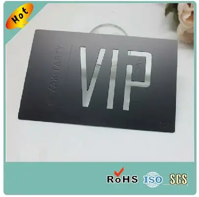 

high quality customized metal card black metal membership card VIP card