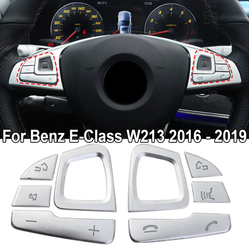 8 шт./компл. автомобиля крышки кнопки подходит для Mercedes Benz e-класс W213 16-19 рулевого колеса автомобиля кнопки крышка из АБС-пластика Пластик украшения автомобиля