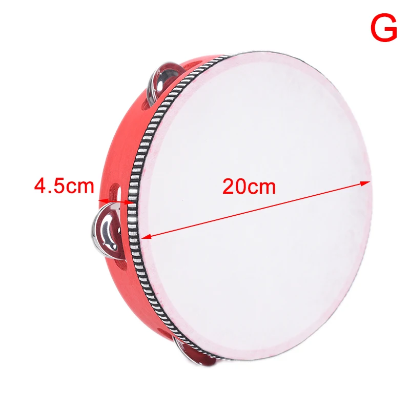 New 6" Musical Instruments Tambourine Drum Children Educational Tambourine Round Percussion For KTV Party Dancing Toys