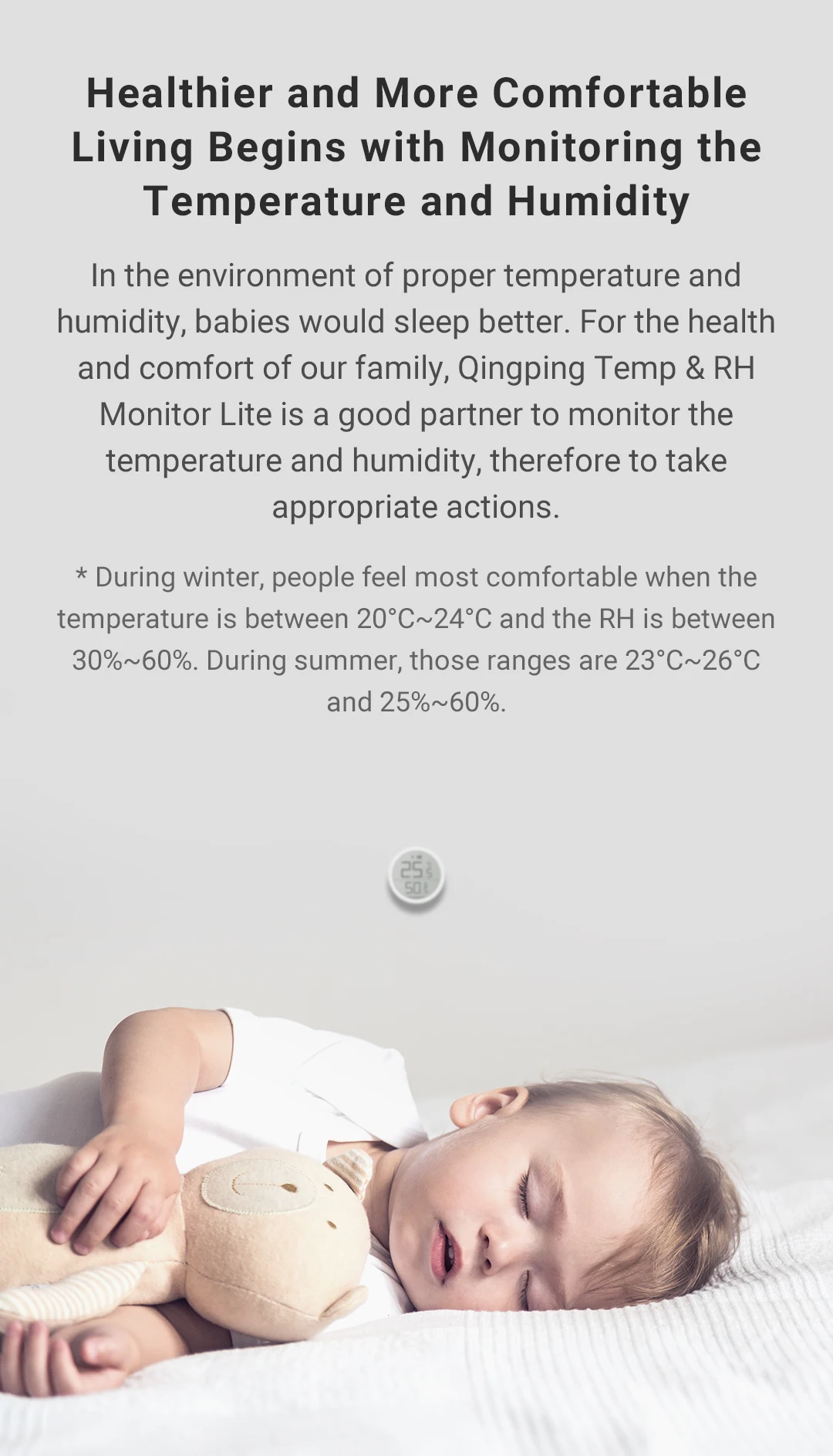 Bluetooth Thermometer Wireless Smart Electric Digital Temperature&Humidity LCD S