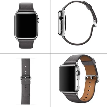 

Litchi Pattern Apple 4 3 2 1 Watch Belt 38 MM 40 MM IWatch 5 42 MM 44 MM Ladies Leather Strap Men Leather Watches Band 2020