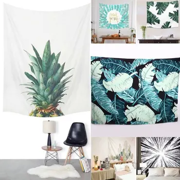 

Beach Mat Tropical Plant Window Curtain Bedspread Tapestry Polyester Decorate Mandala Blanket Boho Hanging Summer