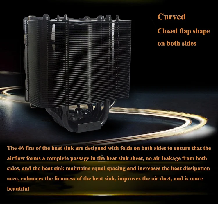 Pccooler кулер для процессора с 12 см 4PIN светодиодный вентилятор охлаждения для AMD/AM4 и INTEL1150/2011 Платформа 5*8 мм тепловые трубки