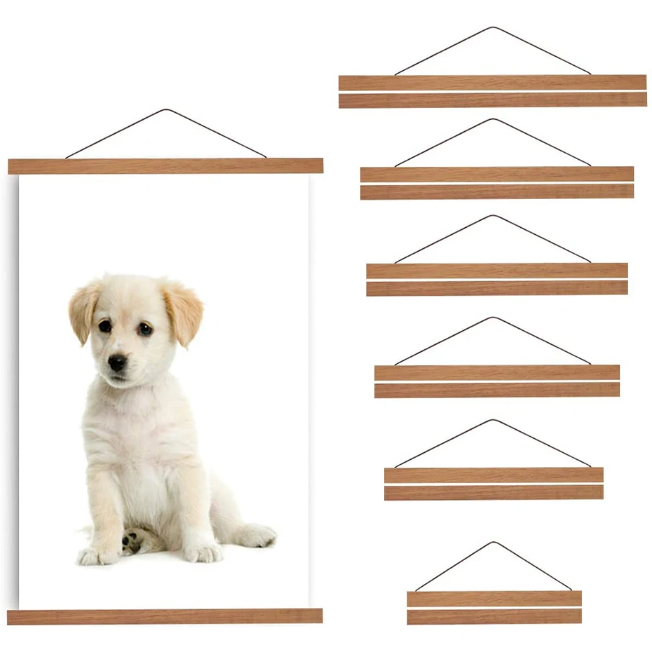 Magnetic-Poster-Hanger-Frame-Wood-Wooden-Teak-Magnet-Hanging-Kit-for-Photo-Pictures-Wall-Art-Map (4)