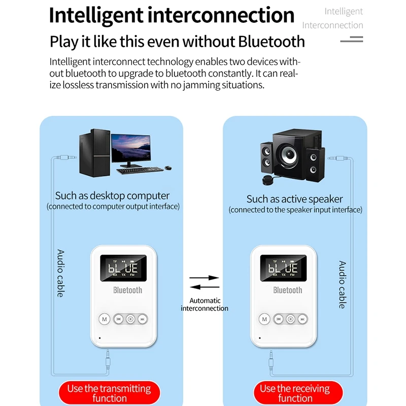 Wireless Bluetooth 5 0 Receiver Transmitter 2 In 1 for Headphones Speakers Wireless AUX Adapter Support TF Card