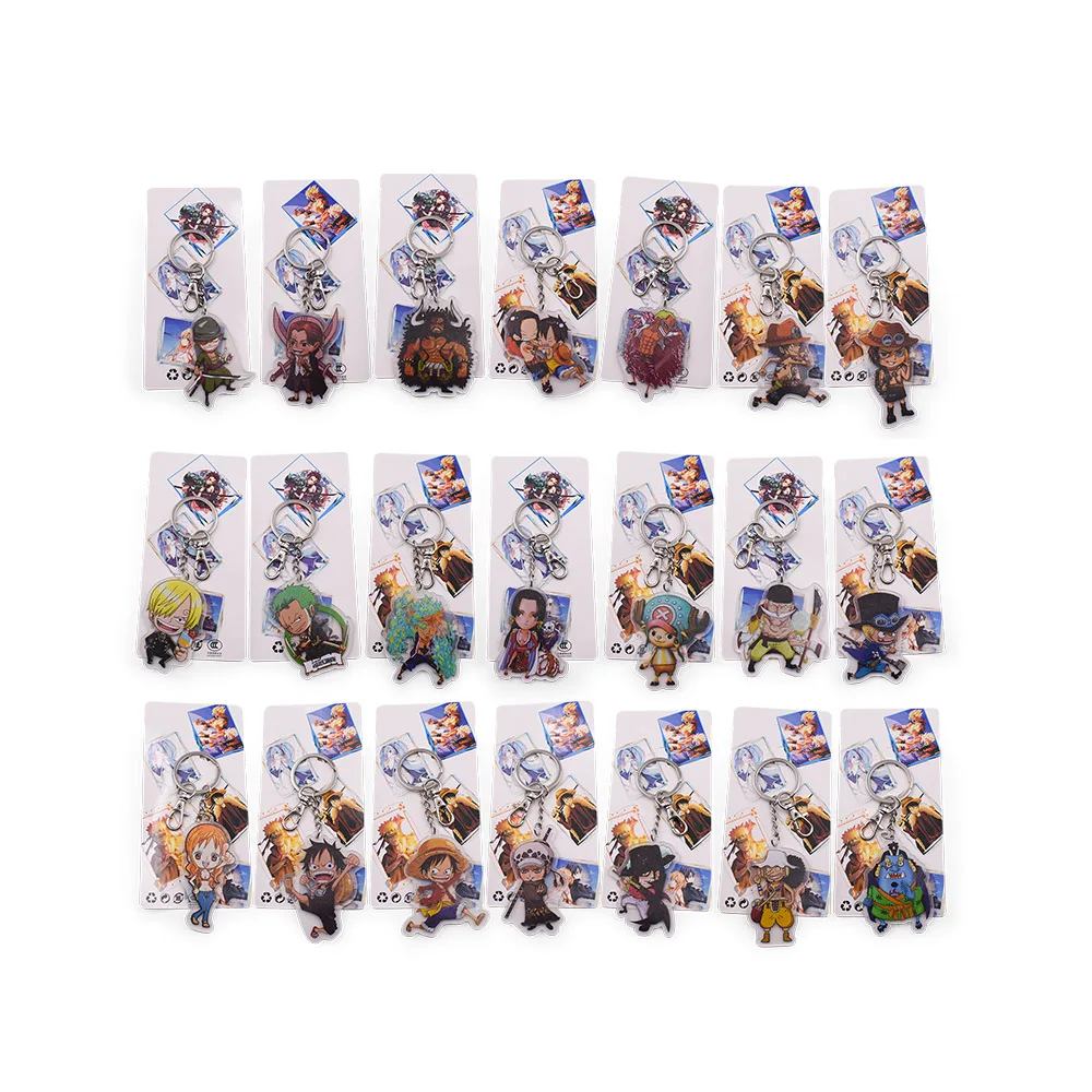21 стиль аниме One Piece Keychai Shanks Luffy Zoro Ace ПВХ фигурка Коллекционная модель игрушки