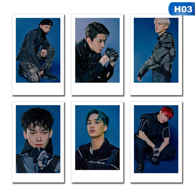 6 шт./компл. EXO новая эмблема альбома модная K pop мини Фотокнига фото карточка