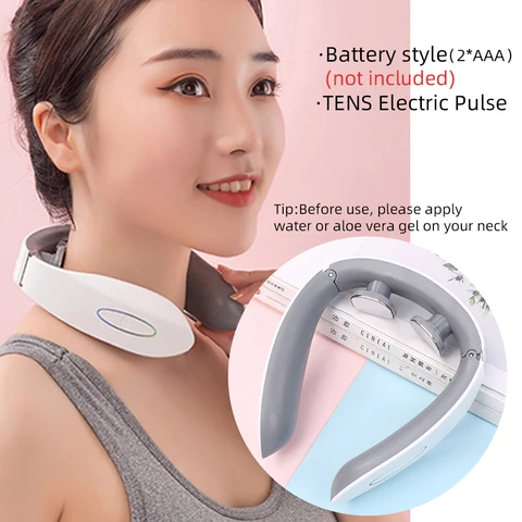 TENS Pulse Neck Massager Neck Back Cervical Spine Pain Relief Knocking Acupuncture Massage Machine Guasha Cupping Tuina