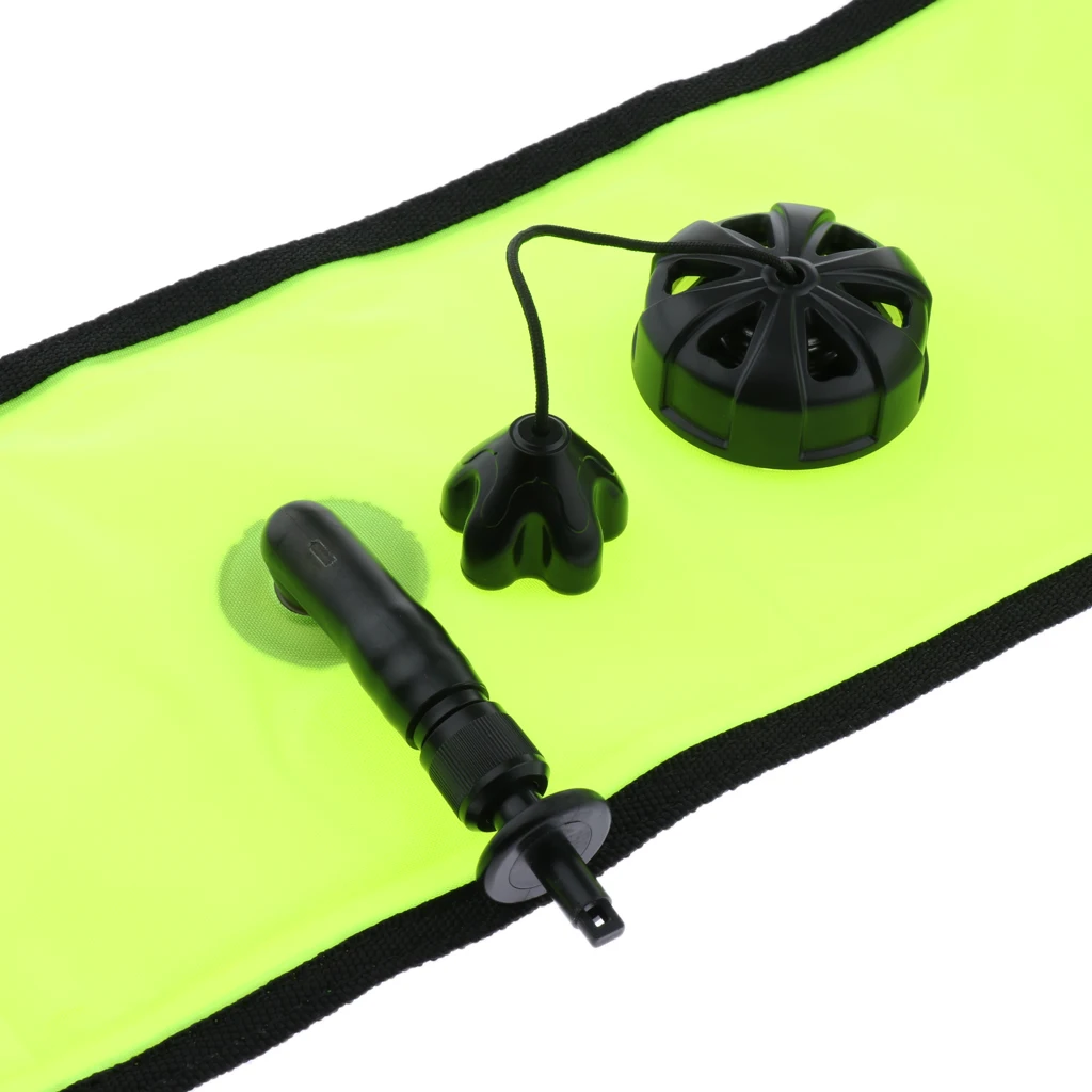 Diver Signal Marker Inflatable Tube with Plastic Clip for Diving Snorkeling Underwater Safety Signal Buoy Float for Water Sports