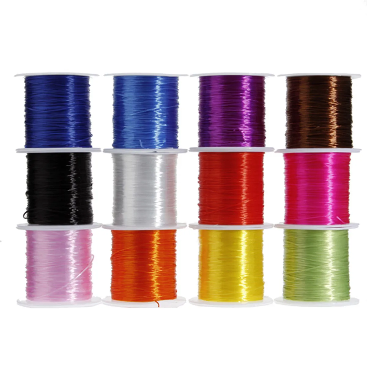 

Mala String Christmas Wedding Decor Round Elastic Cord Beading Stretch Thread/String/Rope For Necklace Bracelet Jewelry 10M