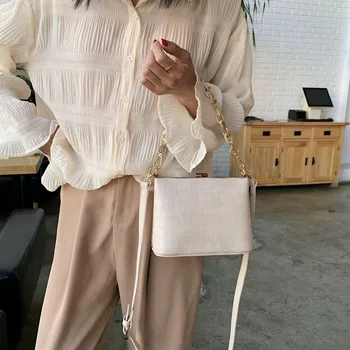 

Acrylic Chain Small Bag Female 2020 Summer New Fashion Bucket Bag Stone Pattern Shoulder Bag Women's Large Cross-body Chain Bag