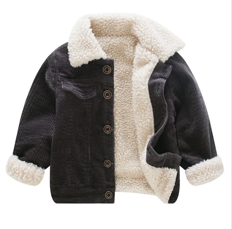 Теплая куртка для мальчиков ростом 80-100 см Новинка года; зимняя утепленная флисовая куртка детская зимняя одежда флисовое пальто для мальчиков - Цвет: as picture