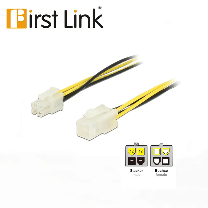 

First link internal power cable ATX 4-Pin Male to 4Pin Female CPU Power 4-Pin Extension Adapter Cable