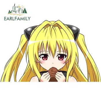 

EARLFAMILY 13cm x 8cm for To-Love-Ru Motorcycle Stickers Vinyl Car Wrap Graffiti Sticker Waterproof 3D Vehicle Bumper Decal