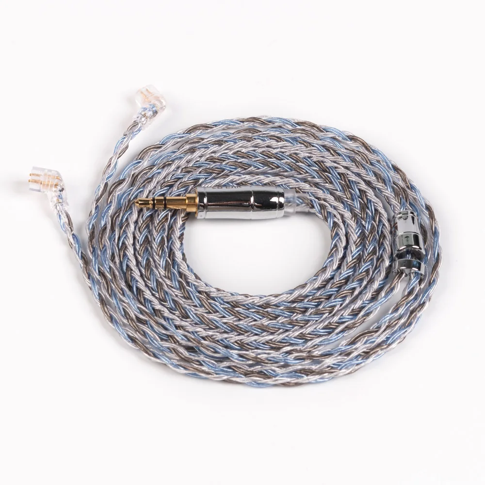 Skup KBEAR 16 rdzeń posrebrzany kabel 2.5 3.5 4.4mm kabel Upgrade ze złączem MMCX 2pin QDC TFZ z F1 KB06 HI7 ZSX BLON BL03