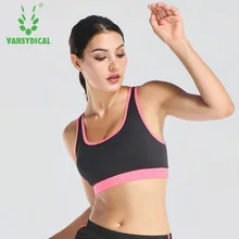 Vansydical спортивный бюстгальтер женский Бег Фитнес ударопрочный бар жилет стиль дышащий Быстросохнущий йога нижнее белье