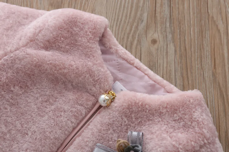 Популярный Стиль, имитация норки, рукав-пузырь, утепленное пальто для девочек, новая зимняя детская куртка, волновой подол, детская одежда