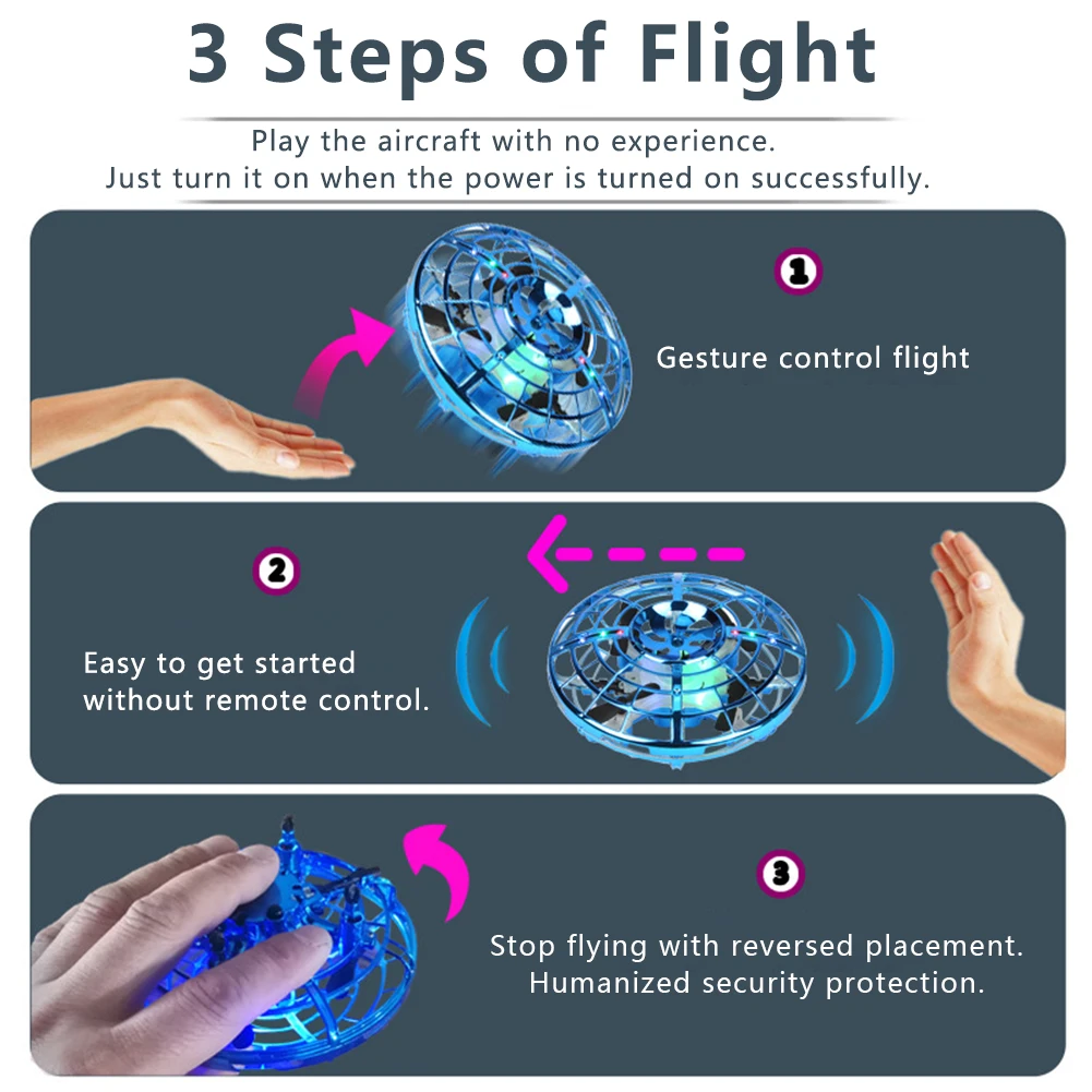 UFO подвеска мини индукционный самолет интерактивные летающие игрушки с 360 Вращающийся светодиодный свет вертолет анти-столкновения Дрон игрушка