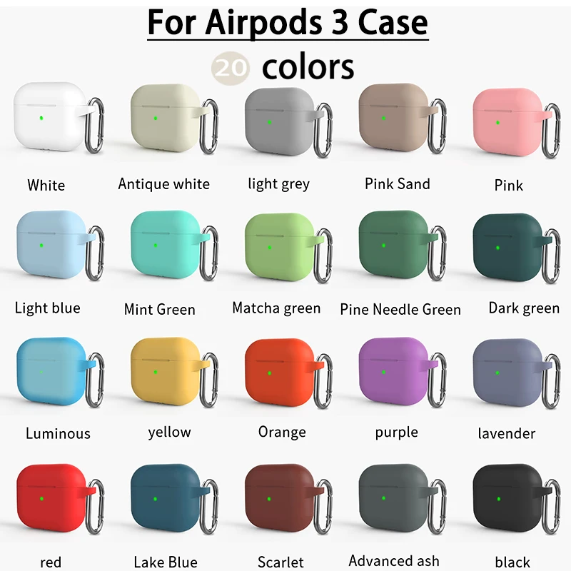 Case Voor Apple Airpods 3 Case Oortelefoon Accessoires Draadloze Bluetooth Headset Siliconen Apple Air Pod 3 Cover Airpods3 Case
