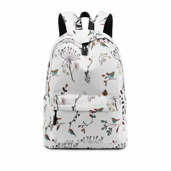 

Casual Waterproof Women Flower Backpack For Laptop Bookbags Travel Bagpack