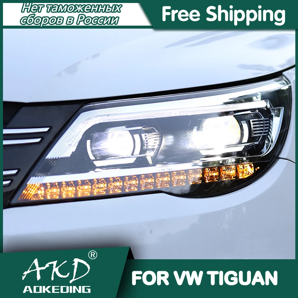 

Фары для VW Tiguan 2009-2012 DRL дневные ходовые огни фары светодиодный Биксеноновая лампа Противотуманные фары тюнинг автомобильные аксессуары