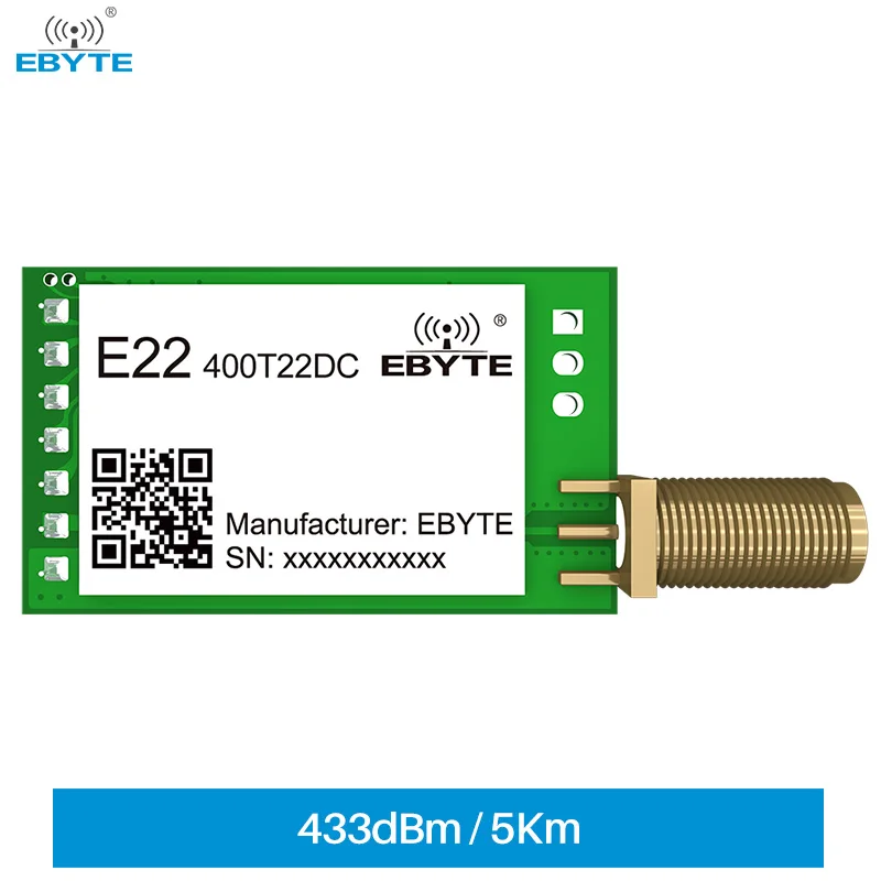 SX1262 Wireless LoRa Module 400MHz E22-400T22DC 22dBm DIP 5.5km Long-range Communicator Radio Transceiver Receiver | Электронные