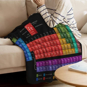 

Periodic Table Blanket Digital Printing Chemistry Periodic Table Of Elements Soft Warm Microfiber Flannel Blanket TB Sale