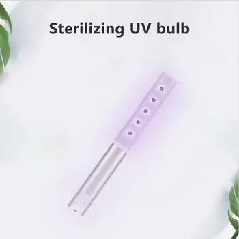 

Portable LED UV UVC Disinfection Lamp Light Tube UV Light + LED Light Two Modes Handheld 99.99% All Round Protection Decorative
