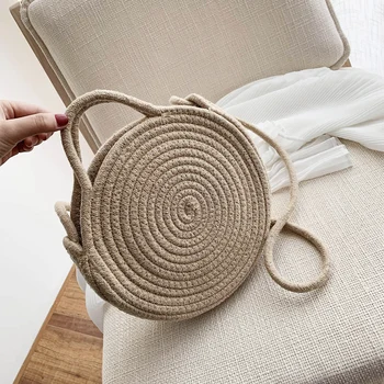 

Vintage brand Straw Bags for Women Summer Large Capacity Beach Handbags Rattan Handmade Kintted Travel Bags Bolsas Mujer
