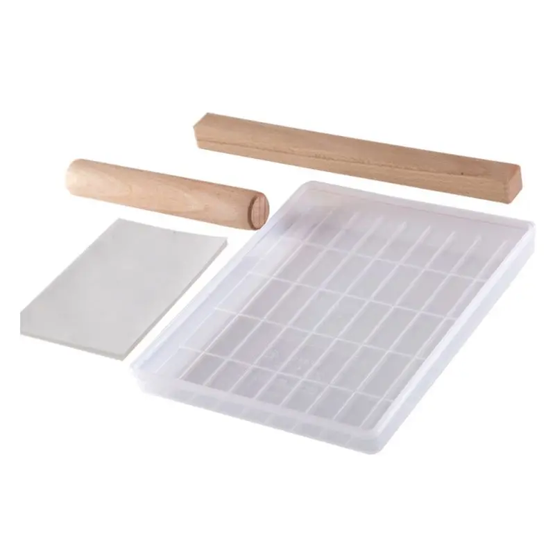

2020 New 4 Pcs/1 Set DIY Tray Mold Set Wooden Cutting For Making Nougat Candy Tool Accessory Kit