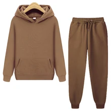 

Men's Hoodie Sets Casual Sportswear Two Pieces Set Pullover Jogger Dropshipping Fashion Hooded Jogger Couple Unisex Tracksuit