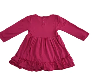

Spring&summer style fuchsia long sleeves daily life dress